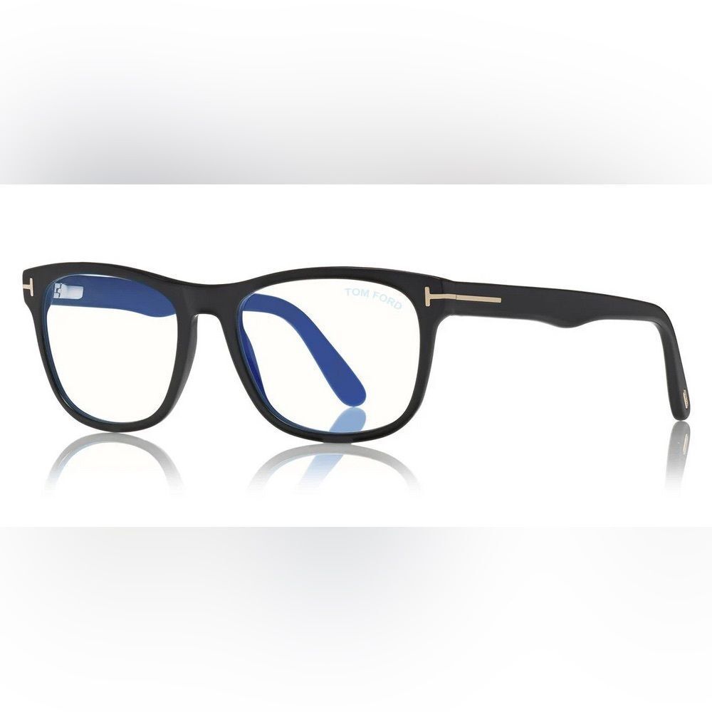 TOM FORD FT5662-B 001 54 Eye shiny black eyeglasses NWT in‎ packaging